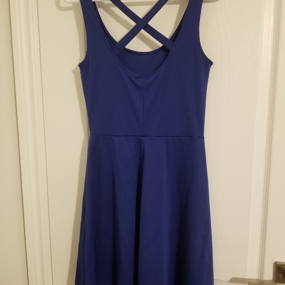 Blue Fit and Flair Mini Dress size XS (Stretchy) - Picture 2 of 2